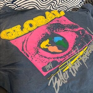 Blue/Multicolor Streetwear Short Sleeve T-Shirt